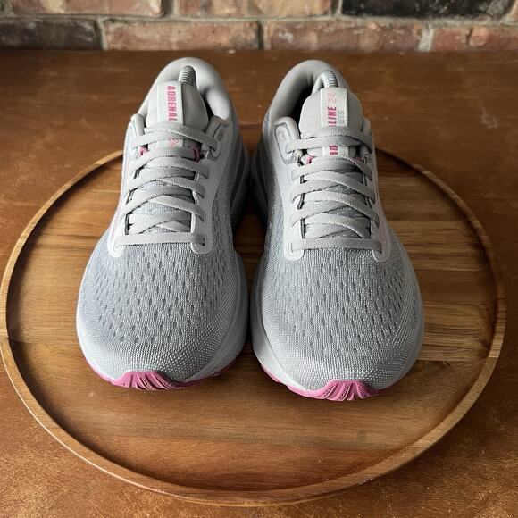 Brooks Adrenaline GTS 24 Supportive Womens 6 2E Gray Pink Shoes Sneakers - Picture 3 of 16